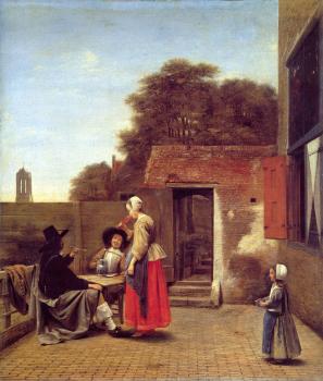 皮特爾 德 衚格 A Dutch Courtyard